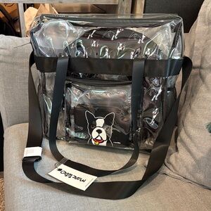 Marc Tetro Clear Tote Bag + Traveling items